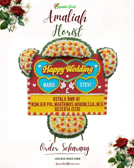 Papan Bunga Pernikahan Wonocolo